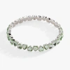 Alex And Ani Faceted Heart Stretch Bracelet In Green