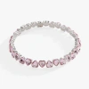 Alex And Ani Faceted Heart Stretch Bracelet In Metallic