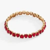 Alex And Ani Faceted Heart Stretch Bracelet In Gold