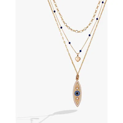 Alex And Ani Festival Stranded Evil Eye Necklace In Multi