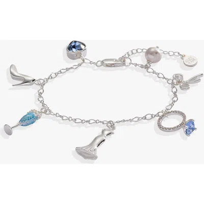 Alex And Ani 'future Mrs.' Mother Of Pearl Charm Bangle In Silver