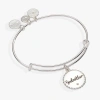 Alex And Ani Godmother Charm Bangle Bracelet In Silver