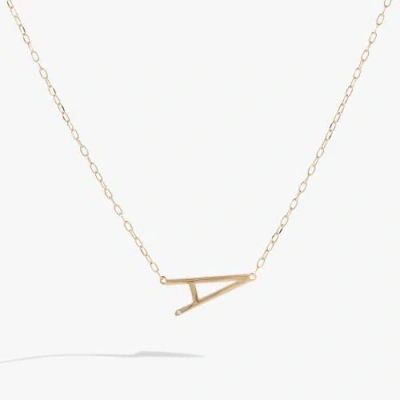 Alex And Ani Gold Elongated Initial Pendant Necklace
