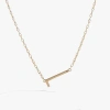 Alex And Ani Gold Elongated Initial Pendant Necklace