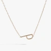 Alex And Ani Gold Elongated Initial Pendant Necklace In Gold - P