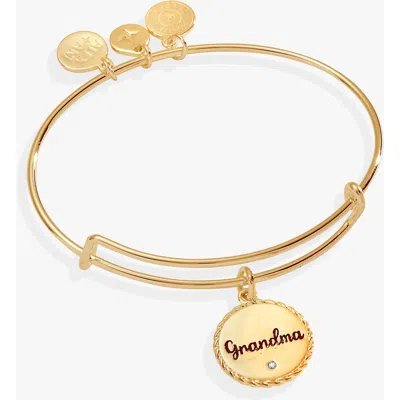 Alex And Ani Grandma Charm Bangle Bracelet In Gold