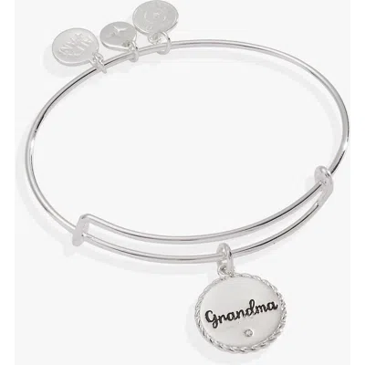 Alex And Ani Grandma Charm Bangle Bracelet In Silver
