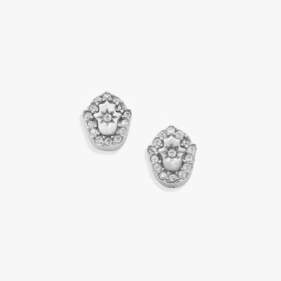 Alex And Ani Hamsa Mini Stud Earrings In Silver