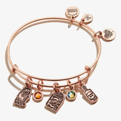 Alex And Ani Harry Potter Hemione Multi Charm Bangle Bracelet In Rose Gold