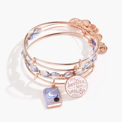 Alex And Ani Harry Potter Hermione Bangle Bracelets Set Of 3 In Rose Gold