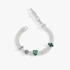 Alex And Ani Harry Potter Slytherin Mesh Charm Bracelet In Silver