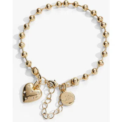 Alex And Ani Heart Ball Chain Bracelet In Gold