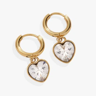 Alex And Ani Heart Huggie Earrings In Gold