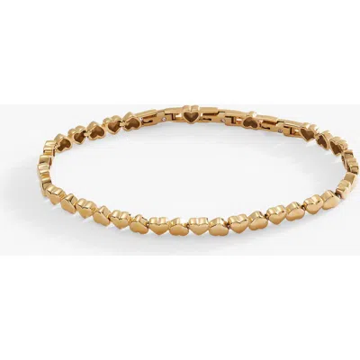 Alex And Ani Heart Tennis Bracelet In Gold