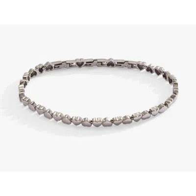 Alex And Ani Heart Tennis Bracelet In Neutral