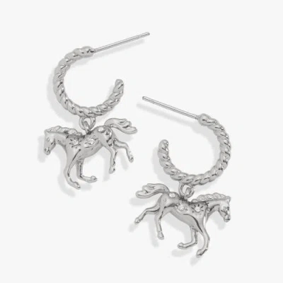 Alex And Ani Horse Huggie Hoop Earring In Metallic