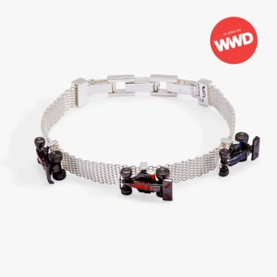 Alex And Ani Hot Wheels Moveable Racecar Mesh Bracelet In Multi