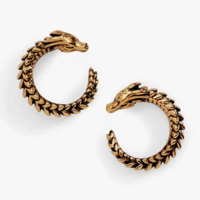Alex And Ani House Of The Dragon Syrax Front To Back Hoop Earrings In Brown