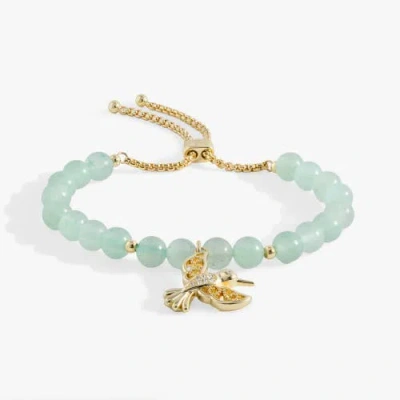 Alex And Ani Hummingbird Gemstone Bolo Bracelet In Gold