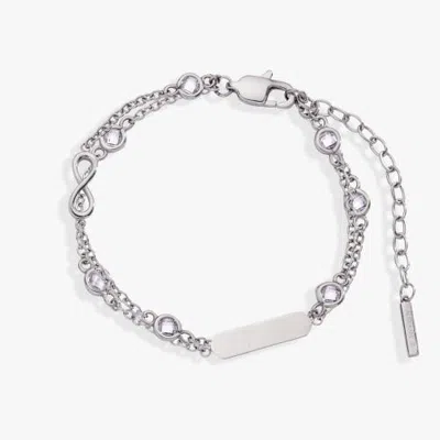 Alex And Ani Infinity Chain Double Strand Bracelet In Silver