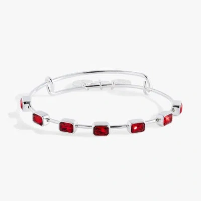 Alex And Ani January Birthstone Emerald Cut Bangle In Metallic