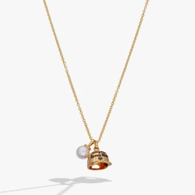 Alex And Ani 'living That Sports Mom Life' Baseball Charm Necklace In Gold