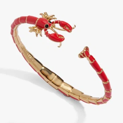 Alex And Ani Lobster Boil Hinged Cuff In Gold