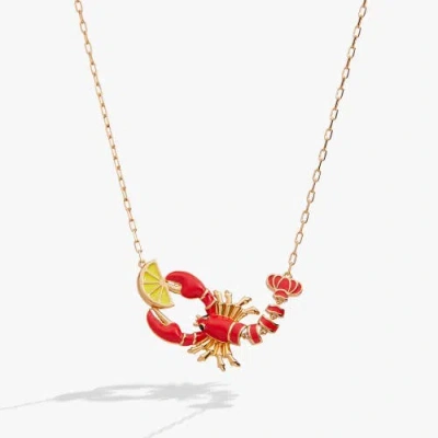 Alex And Ani Lobster Boil Necklace In Gold