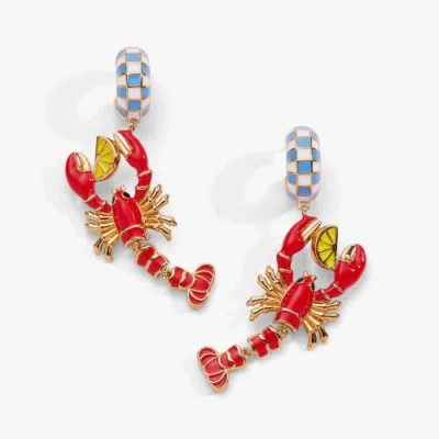 Alex And Ani Lobster Boil Statement Earring In Red