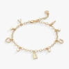Alex And Ani Love And Luck Mini Multi Charm Bracelet In Gold