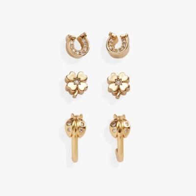 Alex And Ani Love Luck Stud Set In Gold