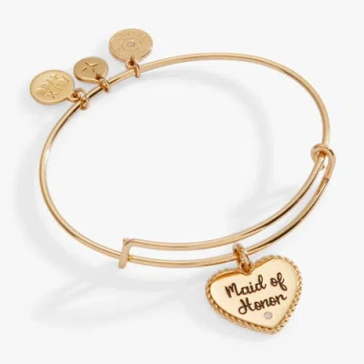 Alex And Ani Maid Of Honor Heart Bangle In Gold