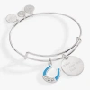 Alex And Ani Make Your Own Luck Duo Charm Bangle Bracelet In Silver