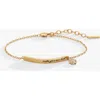 Alex And Ani Make Your Own Luck Inline Bracelet In Gold