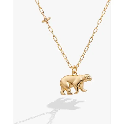 Alex And Ani 'mama Bear' Pendant Necklace In Gold