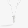 Alex And Ani Mama Pave Toggle Necklace In Silver