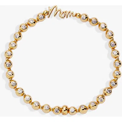 Alex And Ani Mom Elongated Crystal Stretch Bracelet In Orange