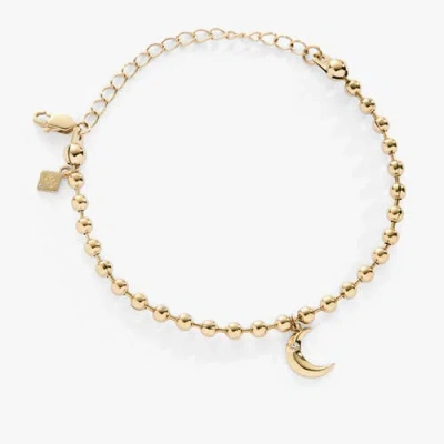 Alex And Ani Moon Ball Chain Bracelet In Gold