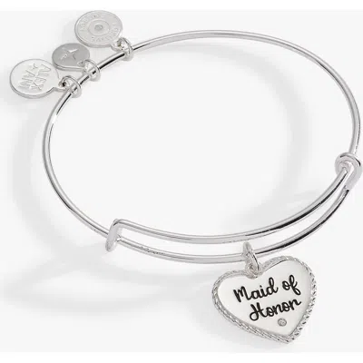 Alex And Ani Mother Of The Bride Heart Bangle In Silver