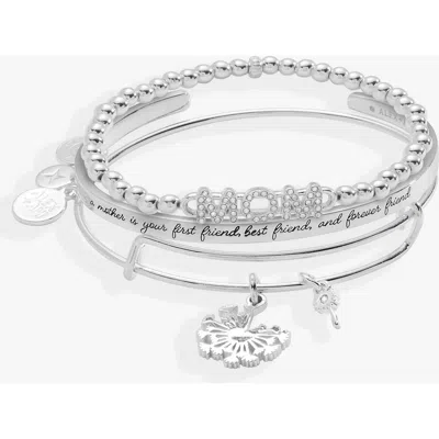 Alex And Ani Mothers Day Ewb 3 Set Dandelion In Silver