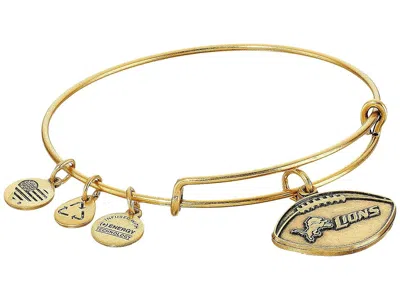 Alex And Ani Nfl Detroit Lions Football Bangle Charms Bracelet Rafaelian Gold: One Size