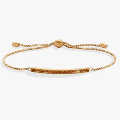 Alex And Ani November Everyday Birthstone Pave Bolo Bracelet In Gold