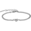 Alex And Ani Oui Non Heart Inline Bracelet In Metallic