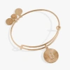 Alex And Ani Pave Starburst Texture Initial Bangle Bracelet In Gold - B