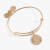 Alex And Ani Pave Starburst Texture Initial Bangle Bracelet In Gold - C
