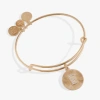 Alex And Ani Pave Starburst Texture Initial Bangle Bracelet In Gold - E