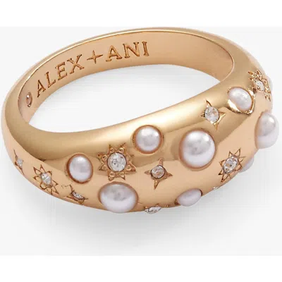 Alex And Ani Pearl Basics Bombe Ring In Gold