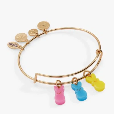 Alex And Ani Peeps® Bunny Multi-charm Bangle In Gold