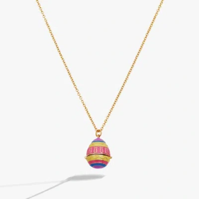 Alex And Ani Peeps Easter Egg Pendant Necklace In Gold