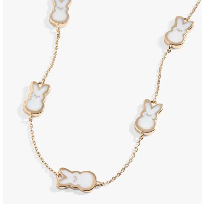 Alex And Ani Peeps® Pearlized Bunny Necklace In Gold